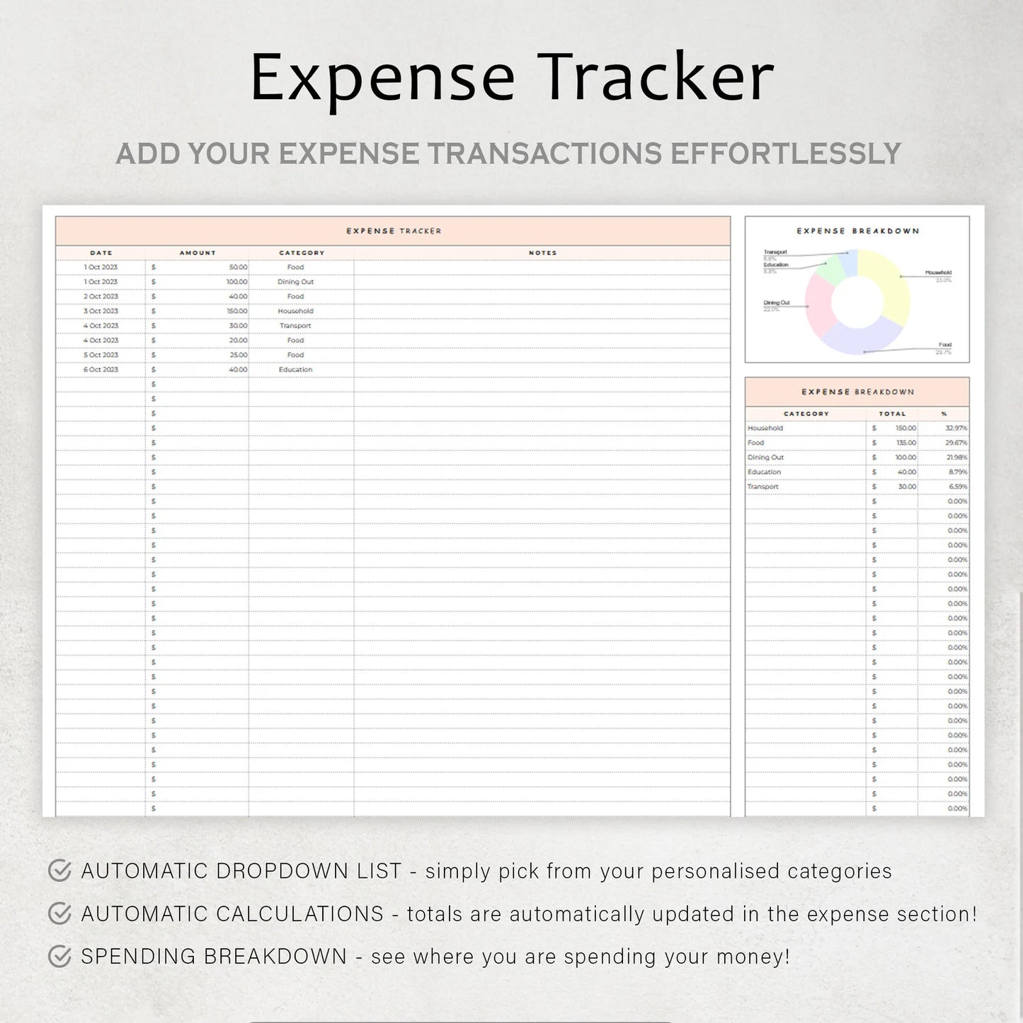 The Easy Budget Template (Excel & Sheets)