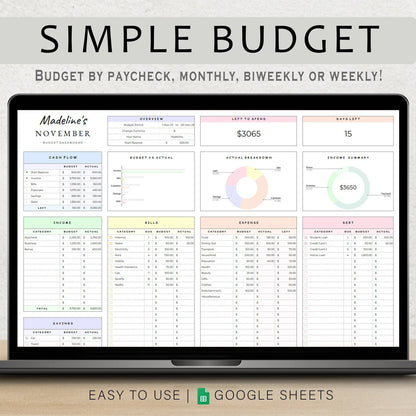 The Easy Budget Template (Excel & Sheets)